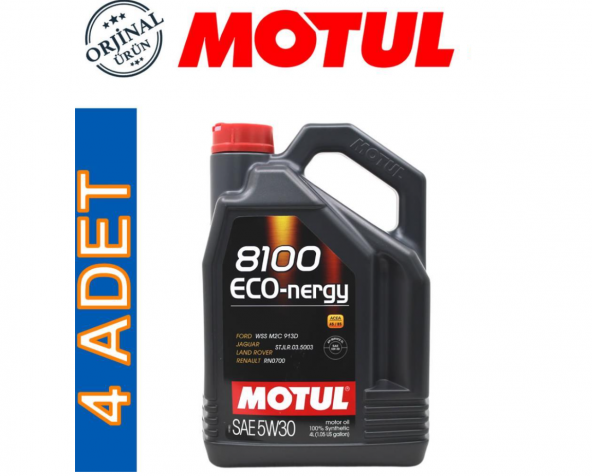 Motul 8100 Eco-nergy 5W-30 Motor Yağı 4 x 4 L