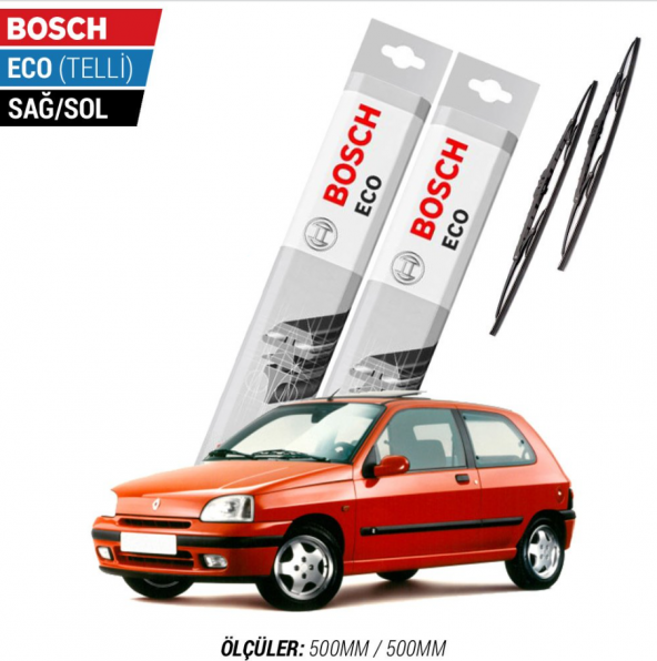 Renault Clio 1 Silecek Takımı 1994-1997 Bosch Eco