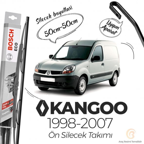 Bosch Eco Renault Kangoo 1998 - 2007 Ön Silecek Takımı ürün görseli