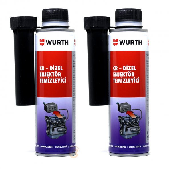 2 X Würth Dizel Enjektör Temizleyici Performans İyileştirici 300Ml