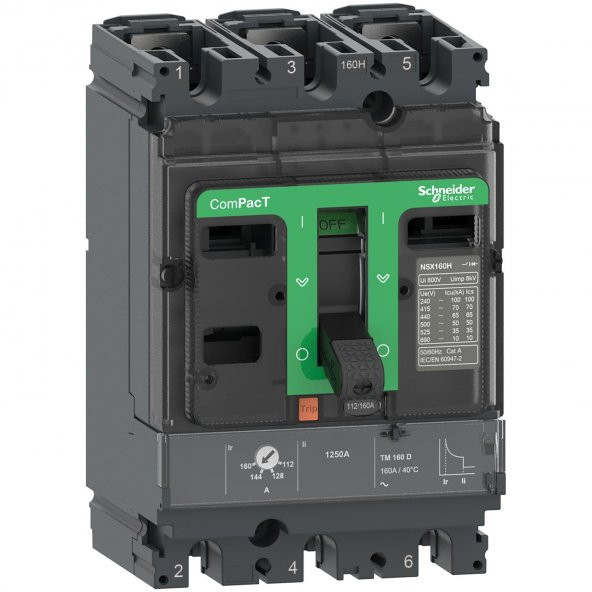 Schneider,NSX100H  TM100D 70kA LV429670