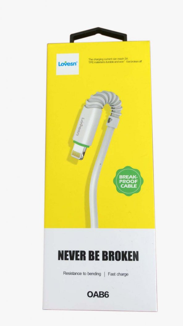Lovesn OAB9 Kırılmaya Dayanıklı Iphone Şarj Kablosu 1 Metre - 2