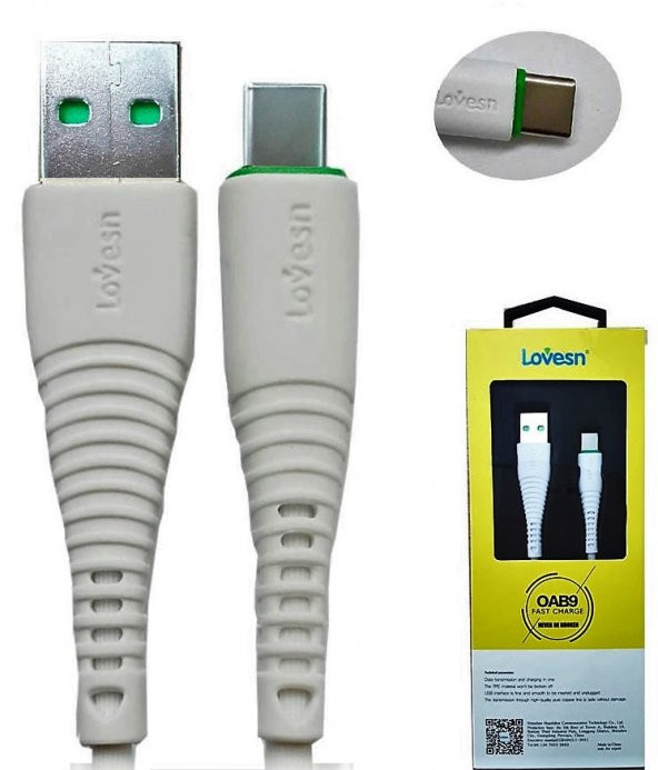 Lovesn OAB9 Kırılmaya Dayanıklı TYPE-C Hızlı Şarj Kablosu 1 metre - 4