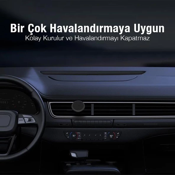 Baseus Universal Ultra Güçlü Mıknatıslı Air Vent Havalandırma Tipli Araç İçi Telefon Tutucu - 10