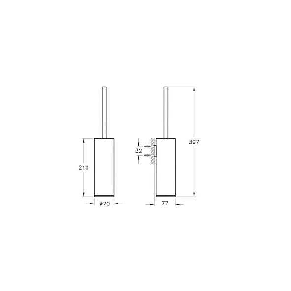 Vitra Origin Tuvalet Fırçalığı Duvardan Bakır A4489426 - 3