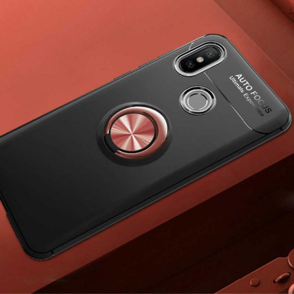Xiaomi Mi 8 SE Kılıf Ravel Silikon Kapak - Siyah-Rose Gold