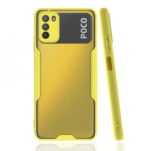 Xiaomi Poco M3 Kılıf Parfe Kapak - Sarı