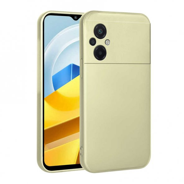 Xiaomi Poco M5 Kılıf Premier Silikon Kapak - Gold