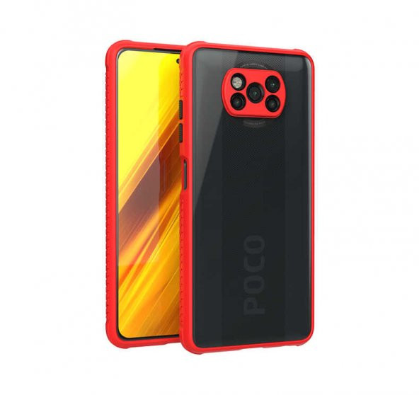 Xiaomi Poco X3 Kılıf ​​Kaff Kapak - Kırmızı
