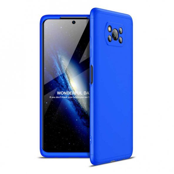 Xiaomi Poco X3 Kılıf Ays Kapak - Mavi