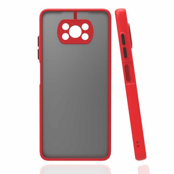Xiaomi Poco X3 Kılıf Hux Kapak - Kırmızı