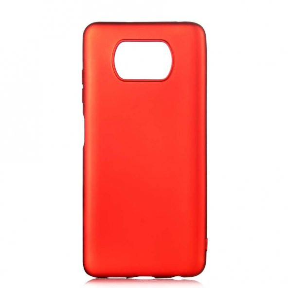 Xiaomi Poco X3 Kılıf Premier Silikon Kapak - Kırmızı