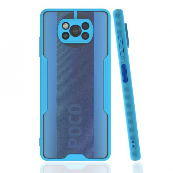 Xiaomi Poco X3 Kılıf Parfe Kapak - Mavi