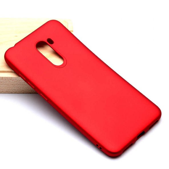Xiaomi Pocophone F1 Kılıf Premier Silikon Kapak - Kırmızı