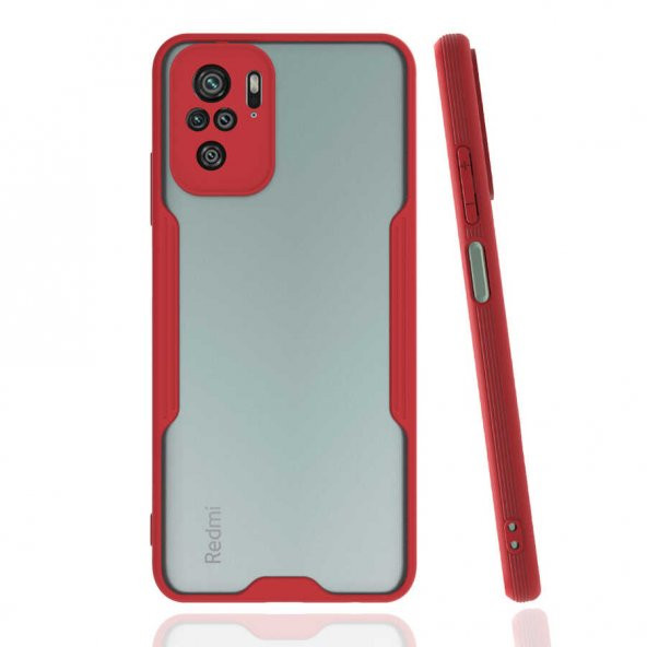 Xiaomi Redmi Note 10 Kılıf Parfe Kapak - Kırmızı
