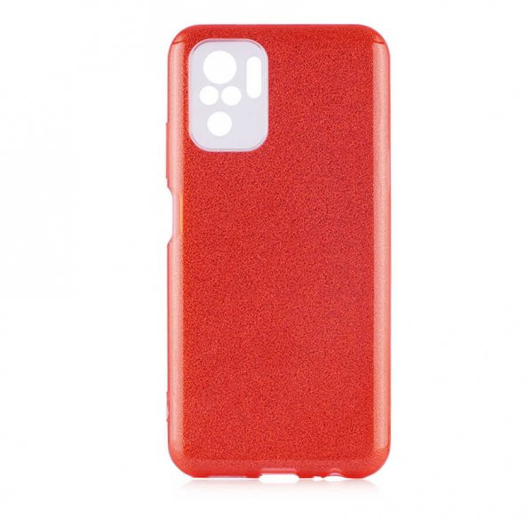 Xiaomi Redmi Note 10S Kılıf Shining Silikon - Kırmızı