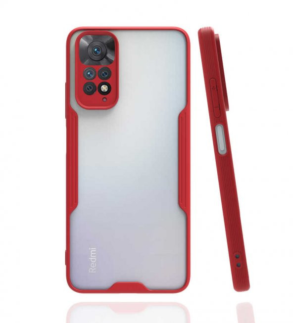 Xiaomi Redmi Note 11 Global Kılıf Parfe Kapak - Kırmızı