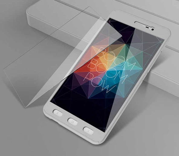 Xiaomi Redmi Note 4X Kılıf 360 3 Parçalı Rubber Kapak - Gri