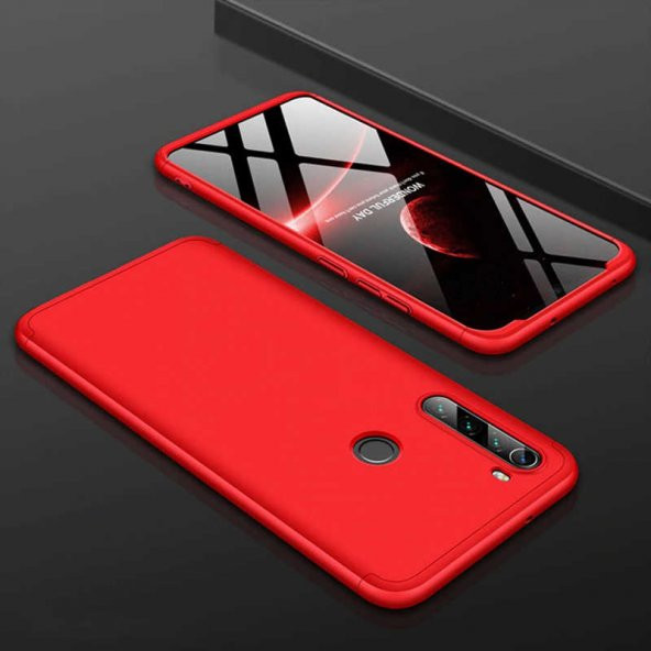 Xiaomi Redmi Note 8 Kılıf Ays Kapak - Kırmızı