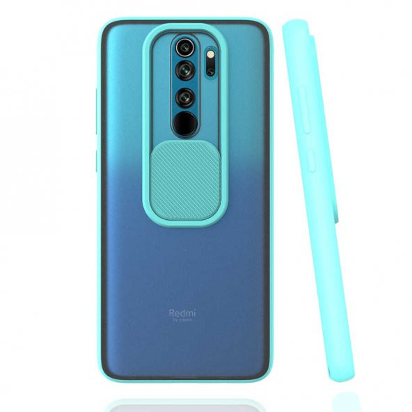 Xiaomi Redmi Note 8 Pro Kılıf Lensi Kapak - Turkuaz