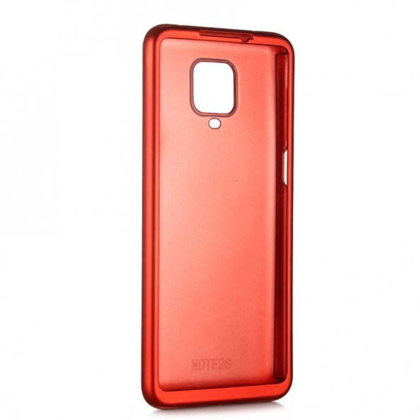 Xiaomi Redmi Note 9 Pro Kılıf 360 3 Parçalı Rubber Kapak - Kırmızı