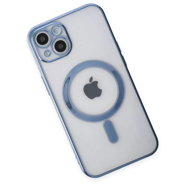 iPhone 14 Plus Kılıf Magsafe Özellikli Lazer Silikon Kapak - 4