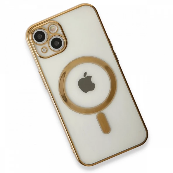 iPhone 14 Plus Kılıf Magsafe Özellikli Lazer Silikon Kapak - 12