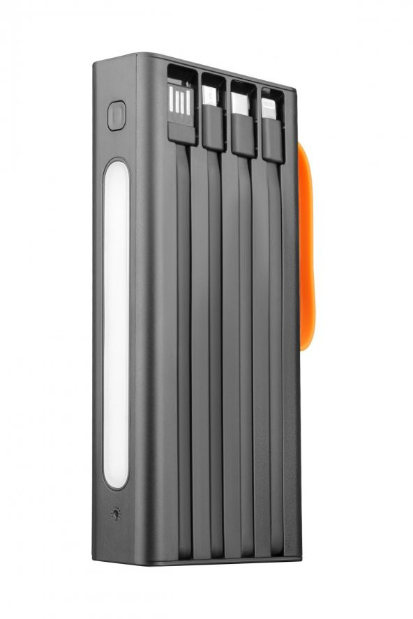 Powerway 20.000 Mah Pd 22.5W Kablolu 3.0 Hızlı Şarj Gerçek 20.000 Mah Garantili Işıklı QC20 Siyah Powerbank - 5