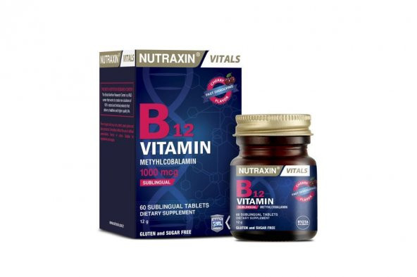 Nutraxin B12 Vitamin 1000 mcg 60 Dilaltı Tablet