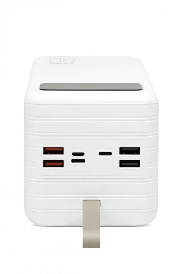 Powerway 80.000 Mah Kablolu Dijital Göstergeli Gerçek 80.000 Mah Garantili Işıklı Kamp TX80 Beyaz Powerbank - 3
