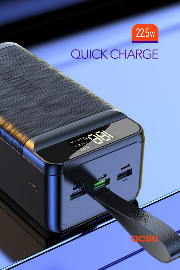Powerway PD 22.5W 60.000 MAH 3.0 HIZLI ŞARJ (GERÇEK 60.000 MAH GARANTİLİ) QC60 POWERBANK Siyah - 2