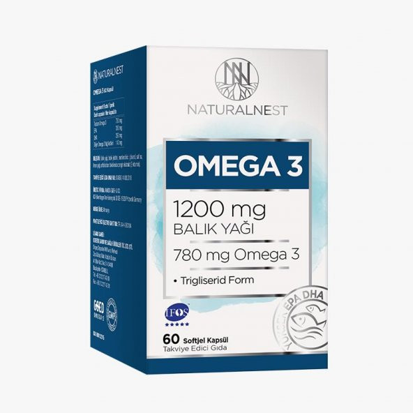 NaturalNest Omega 3 1200 mg 60 Kapsül