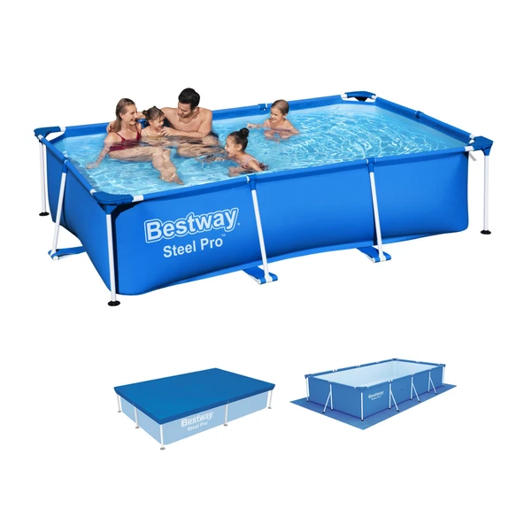 BESTWAY DİKDÖRTGEN PREFABRİK HAVUZ SET BW450 56403 ( 259cm x 170 cm 61cm )