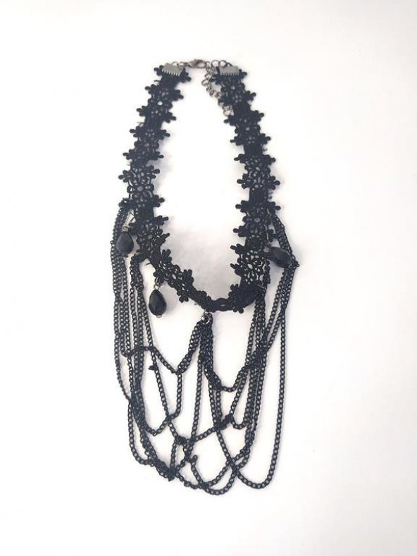 Kolye Gerdanlık Kadın Choker Bohem Kolyeler El Yapımı Uzun Püskül Boncuklar Bayan Kolye Takı Tasma - 3