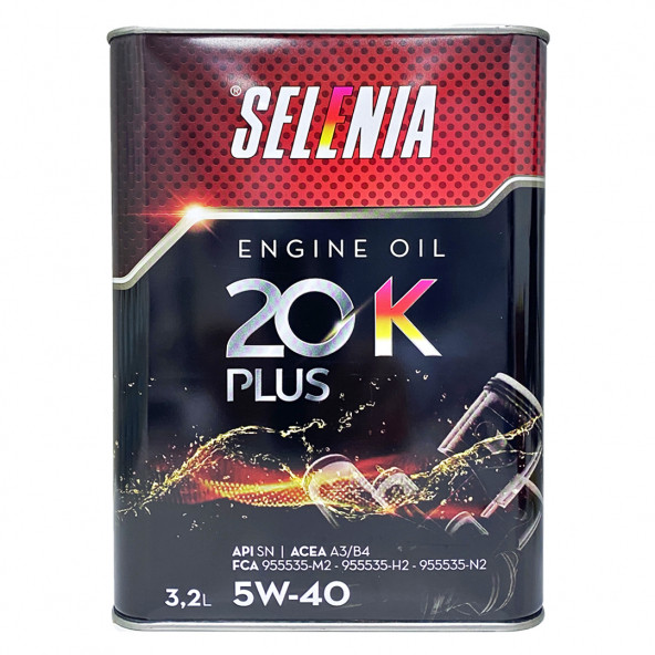 Petronas Selenia 20K Plus 5w-40 Motor Yağı 3.2 Litre -Fiat Onaylı - Eski Adı: Wide Range