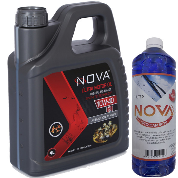 Nova 10W-40 4 Litre Motor Yağı Benzin, Lpg, Dizel +Cam Suyu