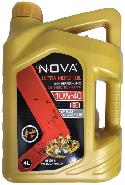 Nova 10W-40 4 Litre Motor Yağı Benzin, Lpg, Dizel (Üretim 2025)