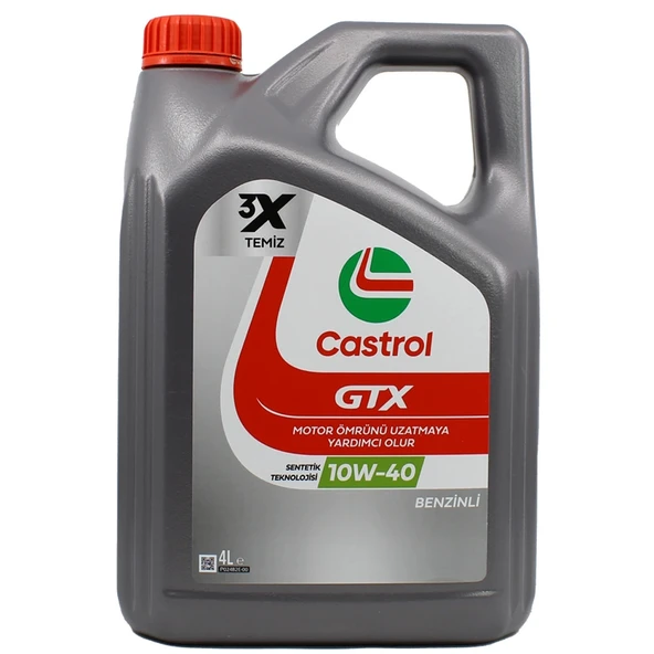 Castrol GTX Ultraclean 10W-40 Sentetik Motor Yağı 4 Litre - ÜT: 2025 - 1