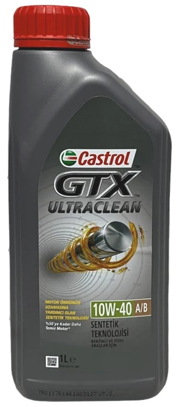 CASTROL GTX 10W-40 A/B Yarı Sentetik Motor Yağı 1 Litre