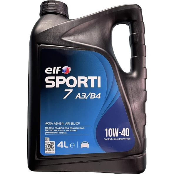 Elf Sporti 7 A3-B4 10W-40 Motor Yağı 4 Litre