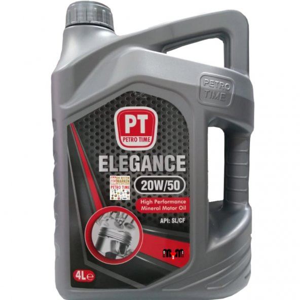 Petro Tıme Elegance 20W-50 Mineral Motor Yağı 4 Litre