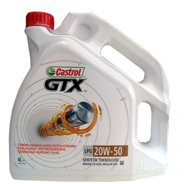 CASTROL GTX 20W- 50 Sentetik Motor Yağı  4 L