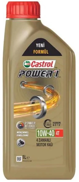 Castrol Power 1 4T 10W-40 4 Zamanlı Motosiklet Yağı 1 Litre