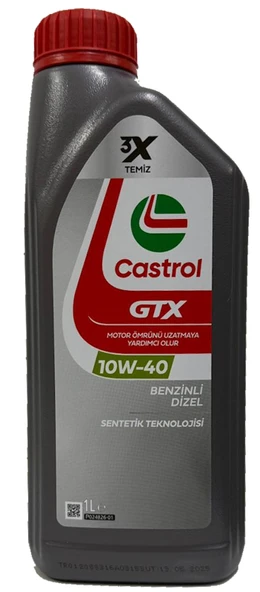 CASTROL GTX 10W-40 A3/B4 Yarı Sentetik Motor Yağı 2 x 1 Litre - Resim 2