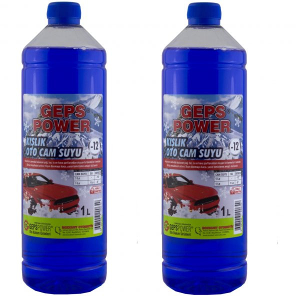 GepsPower -12 Derece Antifrizli Oto Cam Suyu 1 Litre (2 ADET)