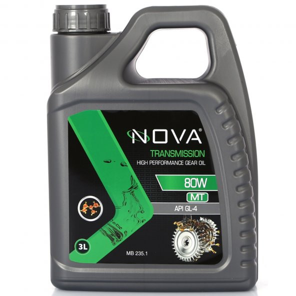 Nova 80W 3 Litre Dişli Yağı API: GL-4 Şanzıman, Diferansiyel-