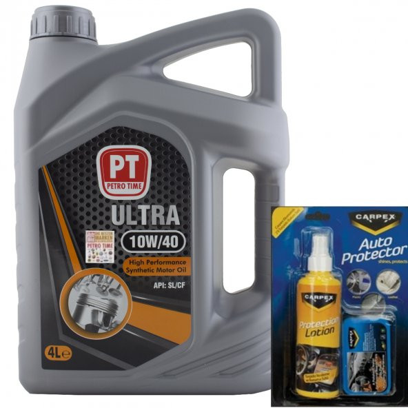 Petro Time 10W-40 Motor Yağı 4 Litre + Torpido Bakım Seti