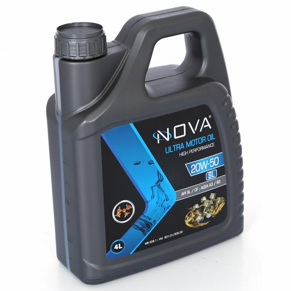 Nova 20W-50 4 Litre Motor Yağı Benzin, Lpg, Dizel Uyumlu-