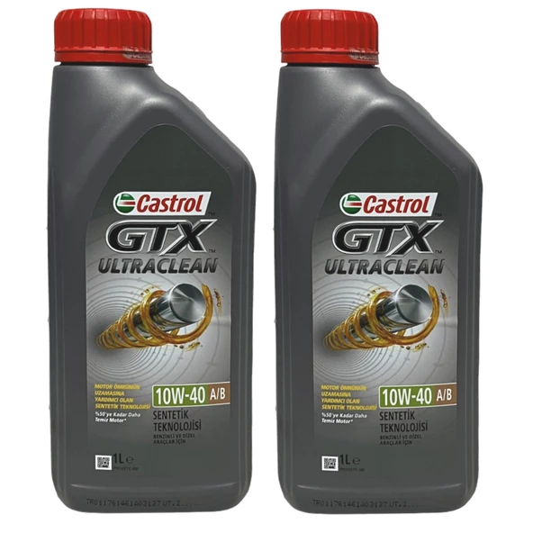 CASTROL GTX 10W-40 A3/B4 Yarı Sentetik Motor Yağı 2 x 1 Litre