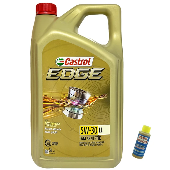 Castrol Edge 5W-30 LL Tam Sentetik Dpf Motor Yağı 5 Litre + Cam Sabunu 80 Ml